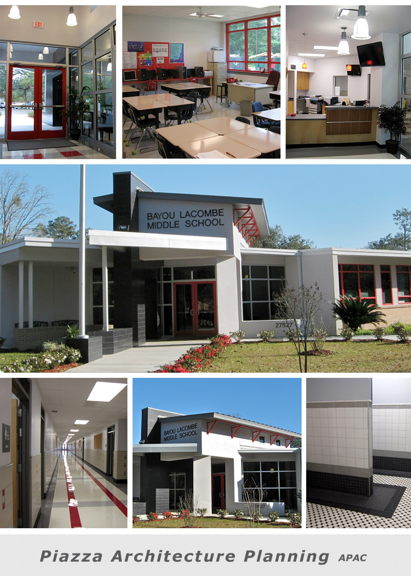 Piazza Architecture Planning APAC Bayou Middle School,